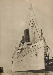 Antiga rainha do oceano, R.M.S. Mauretania da Cunard White Star Line, 1936