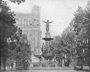 Fountain Square, Cincinnati, Ohio, EUA, c1900.