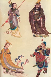 Quatro figuras famosas da história chinesa, 1907