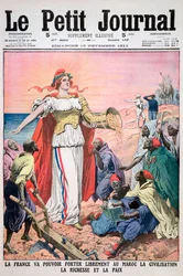 A França levando civilização, riqueza e paz a Marrocos, 19 de novembro de 1911