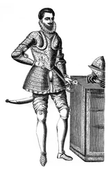 François, duque de Anjou e Alencon, em armadura de damasco, século XVI, 1870