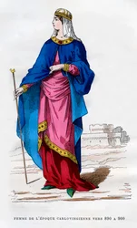 Mulher franca da época dos carolíngios, 890-900 1882-1884