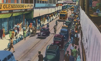 Frederick Street, Porto de Espanha, Trinidad, BWI, c1940s.