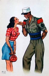 Cartão postal da Legião Estrangeira Francesa, século XX