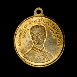 Medalha francesa representando o Príncipe Imperial Eugene Louis Jean Joseph Napoleon (foto)