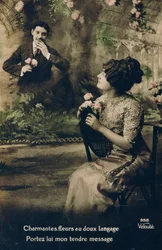 Cartão postal francês, c1900