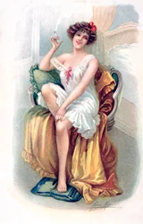 Cartão postal francês, c1900