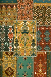 Pintura de tapete renascentista francesa, 1898.