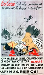 Cartaz anti guerra da Coréia francês, 1950