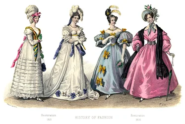 Traje francês: Restauração, 1882