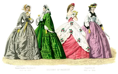 Traje francês: Segunda República, Napoleão III, 1882