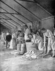 Marinheiros franceses em um acampamento em Moudros, Lemnos, Grécia, 1915