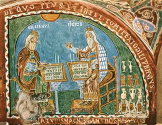 Fresco na cripta da catedral, Anagni, Itália, 1928.