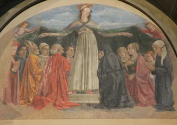 Fresco de Madonna della Misericordia, Capela Vespucci, Ognissanti, Florença, Itália (foto)
