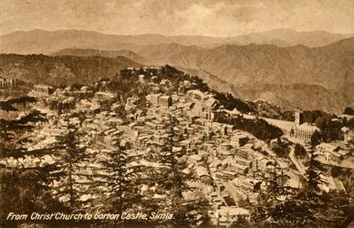 De Christ Church ao castelo de Gorton, Simla, c1918-c1939.