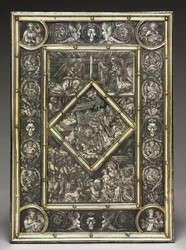 Capa de um livro do Evangelho do cardeal francês Jean La Balou 1421-1491, c. 1467-1468.
