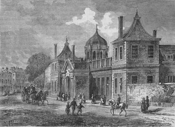 Frente da Casa Montagu, Great Russell Street, Bloomsbury, Londres, 1830 1878