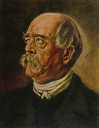 Príncipe Bismarck 1815-1898. a pintura do Chanceler de Ferro de P. Krom, 1934.