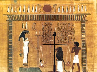 Papiro funerário, egípcio antigo, 18a dinastia, 1550-1293 aC