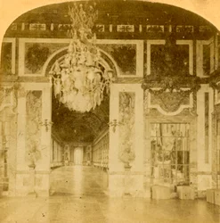 Galeria dos espelhos, Versalhes, França, final do século XIX.
