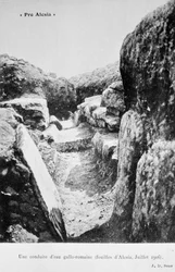 Gasoduto Gallo-Romano, escavações da Alésia, julho de 1906