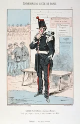 Equipamento antigo da Guarda Nacional, Cerco a Paris, Guerra Franco-Prussiana, 1870-1871.