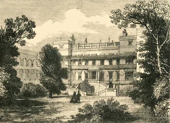 Parte dianteira do jardim da casa de Northumberland, 1881.