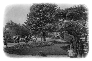Jardins do Hotel de Ville, Le Havre, Normandia, França, início do século XX