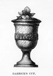 Taça Garricks, esculpida na amoreira de Shakespeares, século XVIII, 1840