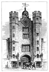 Porta de entrada para o Palácio St Jamess, Londres, 1900.