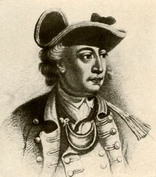 General John Sullivan, com chapéu de três bicos guarnecido de galão e uma gorjeira, c. 1770, 1937