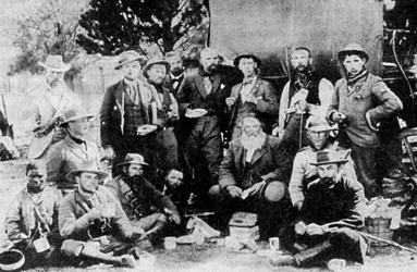 General Piet Joubert 1831-1900 e funcionários, final do século XIX 1935