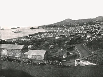 Vista geral do Funchal, Madeira, Portugal, 1895.