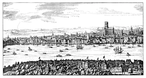 Vista geral de Londres, 1666, 1909