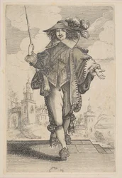 Cavalheiro segurando uma colheita, 1629.