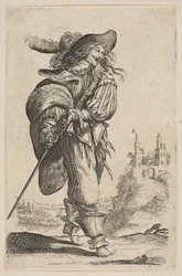 Cavalheiro segurando uma espada, 1629.