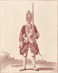 Cavalheiro, o sétimo fuzileiro real 1742, 1742 1909