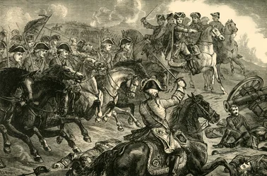 George II, na Batalha de Dettingen, 27 de junho de 1743, 1890.