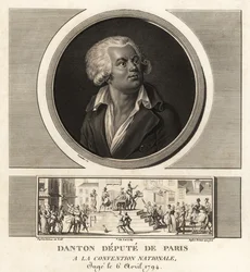 Georges Danton, deputado de Paris na Convenção Nacional, executado em 1794