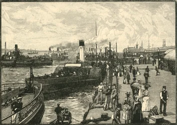 Fase de aterrissagem de Georges, 1898.