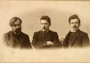 Georgy Chulkov, Vasili Milioti e Genrich Tasteven, escritores russos, 1900