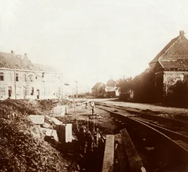 Canhões alemães, Roeselare, Flandres, Bélgica, c1914-c1918