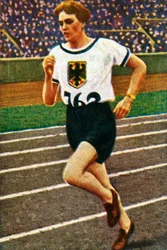 Corredora alemã Lina Radke, 1928.