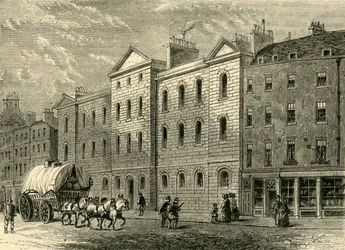 Contagem da rua Giltspur, 1840, c1872.