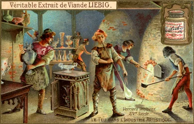 Fabricantes de vidro no século XIV, c1900