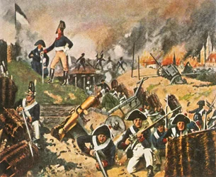 Gneisenau e Nettelbeck nas muralhas de Kolberg, 1807, 1936.