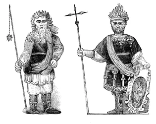 Gog e Magog, Guildhall, Londres, c1902