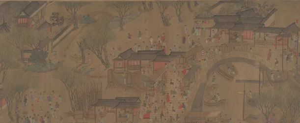 Subindo o rio no Festival de Qingming.