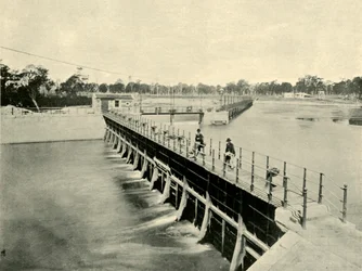 Goulburn Weir, Wahring, 1901.