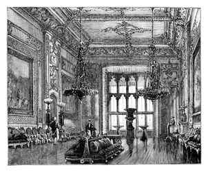 Grande sala de recepção, Castelo de Windsor, c1888